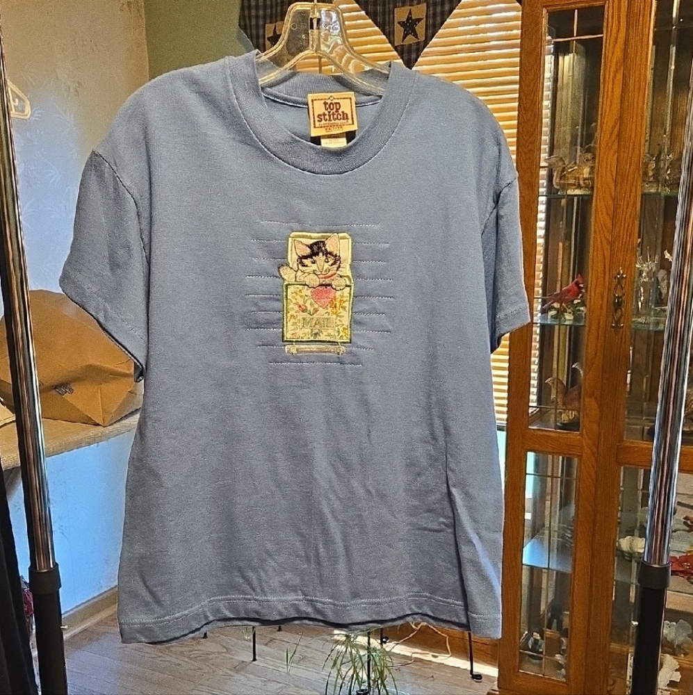 Top Stitches Blue Short Sleeve Tee